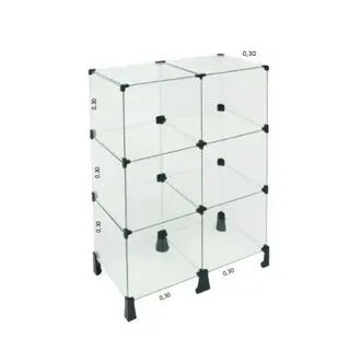 Balcão de vidro 60l x 90A x 30p cm