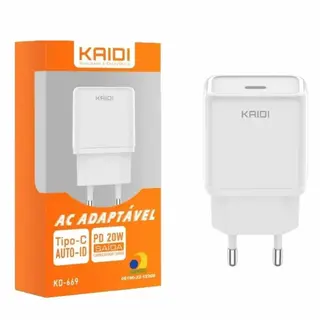 Fonte carregador turbo USB-c 20W KAIDI