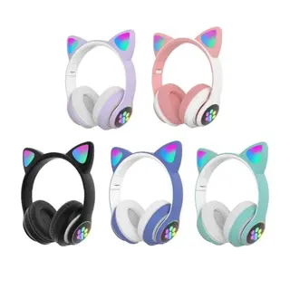 Headphone Bluetooth com orelha de gatinho e luzes RGB Altomex B-19B — foto do produto