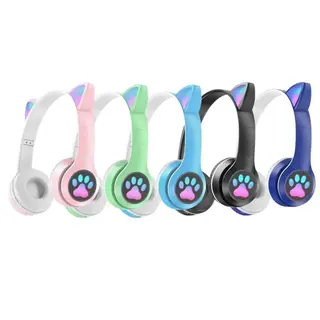Headphone Bluetooth com orelha de gatinho e luzes RGB Altomex B-19B — foto do produto