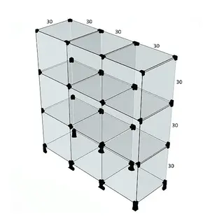 Balcão de vidro 90l x 90A x 30p cm