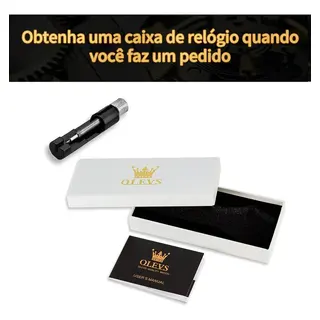 OLEVS relógio masculino original aço quartzo 3675 — foto do produto