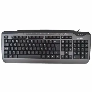 Teclado multimídia USB com fio - Exbom - BK-170M — foto do produto
