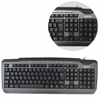 Teclado multimídia USB com fio - Exbom - BK-170M — foto do produto