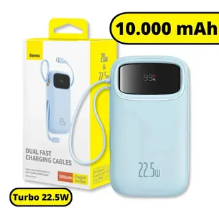 Carregador portátil power bank turbo 22.5W 10.000mAh - azul - Baseus — foto do produto