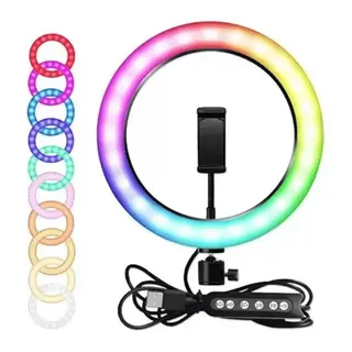 Ring light RGB 10" com suporte para celular - Xtrad - BJ-260RGB — foto do produto