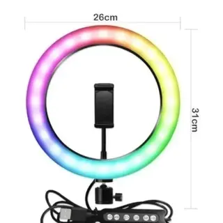 Ring light RGB 10" com suporte para celular - Xtrad - BJ-260RGB — foto do produto