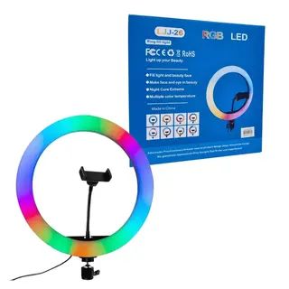 Ring light RGB 10" com suporte para celular - Xtrad - BJ-260RGB — foto do produto
