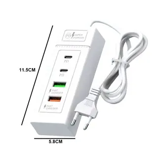 Tomada carregador de celular USB e PD 4 portas — foto do produto