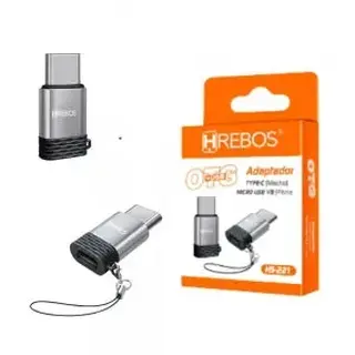 Adaptador OTG Tipo-C para micro USB V8 - Hrebos - HS-221