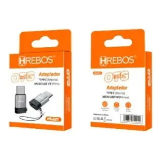 Adaptador OTG Tipo-C para micro USB V8 - Hrebos - HS-221 — foto do produto