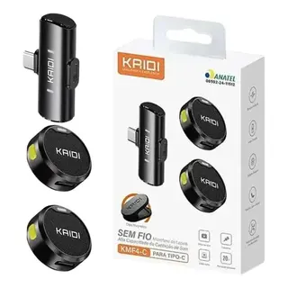 Microfone sem fio lapela duplo anti ruído para iPhone 08 ao 14 Vianova