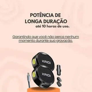Microfone sem fio lapela duplo anti ruído para iPhone 08 ao 14 Vianova — foto do produto