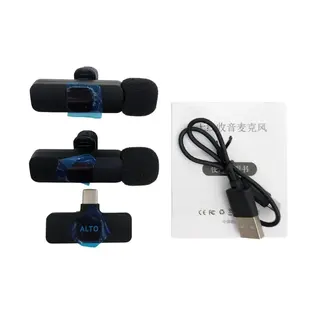 Microfone de lapela sem fio 2 em 1 - Tipo-C - K11-TY-2IN1 — foto do produto