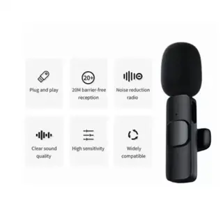 Microfone de lapela sem fio 2 em 1 - Tipo-C - K11-TY-2IN1 — foto do produto