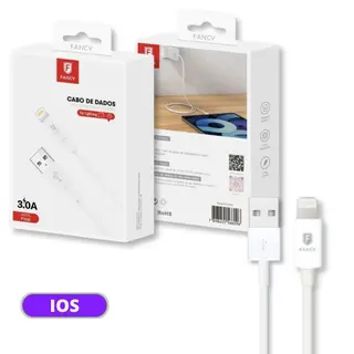Cabo de dados turbo 3.0A Lightning para USB - 1 metro - Fancy - FY06 — foto do produto