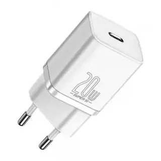 Fonte / carregador turbo 20W super si USB-c branco - Baseus — foto do produto