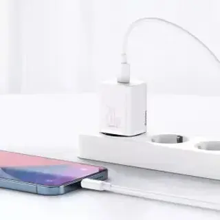 Fonte / carregador turbo 20W super si USB-c branco - Baseus — foto do produto