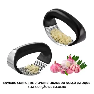 Espremedor ralador triturador de alho e cebola em aço inoxidável — foto do produto