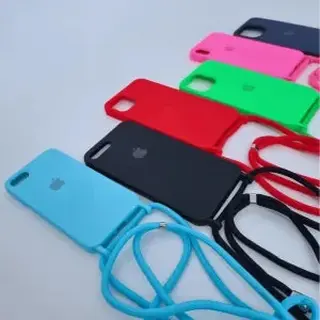 Capinha de silicone com veludo cordão — foto do produto