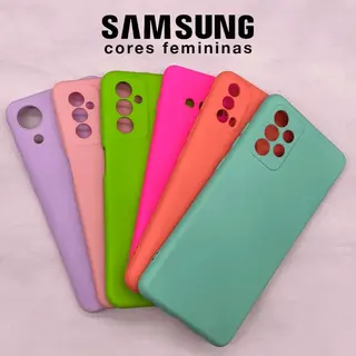 Capinha de silicone colorido interior aveludado cores femininas — foto do produto