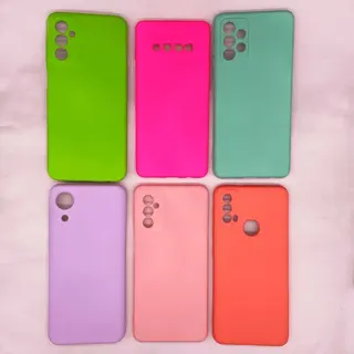 Capinha de silicone colorido interior aveludado cores femininas — foto do produto
