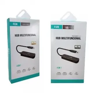 Hub multifuncional 4 em 1 Tipo-C - FAM - FCA-U104 — foto do produto