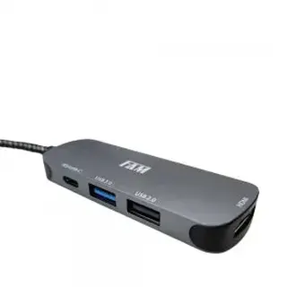 Hub multifuncional 4 em 1 Tipo-C - FAM - FCA-U104 — foto do produto