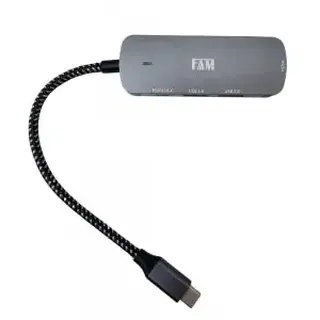 Hub multifuncional 4 em 1 Tipo-C - FAM - FCA-U104 — foto do produto