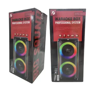 Caixa de som Bluetooth 75W com microfone LED RGB - KTS-1909 - KTS — foto do produto