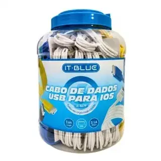 Kit 100 unidades cabo de dados turbo USB 3.1A 1 metro IT-Blue LE-867 — foto do produto