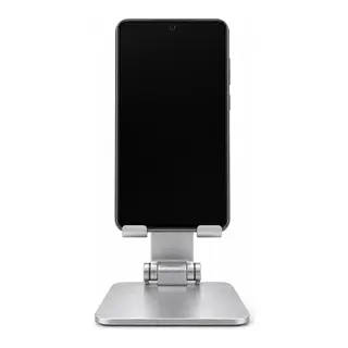 Suporte de mesa articulado de alumínio para celular e tablet — foto do produto