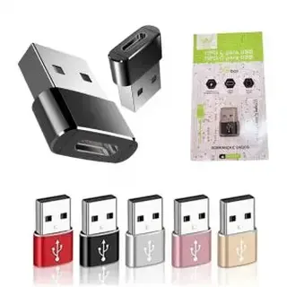 Adaptador OTG USB macho para Tipo-C fêmea