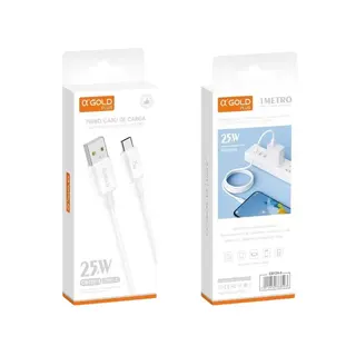Cabo USB para Tipo-C 25W 1metro a'Gold CB129-3