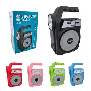 Mini caixa de som Bluetooth 6W com lanterna - Inova - RAD-8620