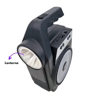 Mini caixa de som Bluetooth 6W com lanterna - Inova - RAD-8620 — foto do produto