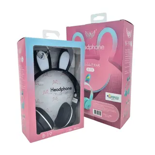 Headphone Bluetooth com orelha de coelho e luzes RGB Altomex B-19-E — foto do produto