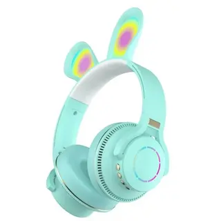 Headphone Bluetooth com orelha de coelho e luzes RGB Altomex B-19-E — foto do produto