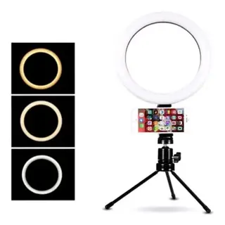 Ring light de mesa iluminador de LED tripé 6 polegadas com suporte — foto do produto