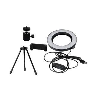 Ring light de mesa iluminador de LED tripé 6 polegadas com suporte — foto do produto