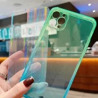 Capinha TPU neon holográfica — foto do produto