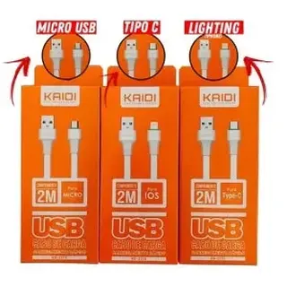 Cabo de dados USB 2m - KAIDI - KD-331 — foto do produto