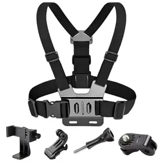 Suporte peitoral ajustável para celular e gopro – colete — foto do produto