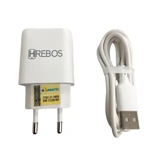 Kit carregador de celular 3.1A 15W + cabo - Hrebos - HS-151 — foto do produto