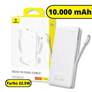Power bank turbo 22.5W airpow lite 10.000mAh - branco - Baseus — foto do produto