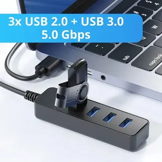 Hub USB 3.0 com 4 portas - Lehmox - LEY-1835 — foto do produto