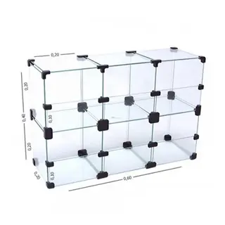 Baleiro de vidro 60l x 40A x 20p cm
