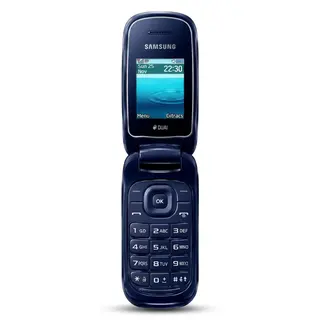 Celular Samsung flip GT-E1272 dual SIM tela 1.77" - azul