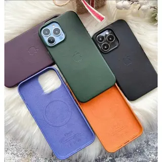Capinha de couro leather case compatível com MagSafe para iPhone