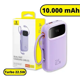 Carregador portátil power bank turbo 22.5W 10.000mAh - lilás - Baseus — foto do produto